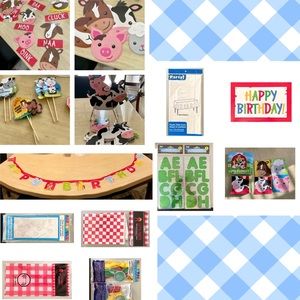 Barnyard animal party supplies
